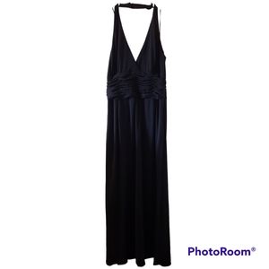 Clique New York Vintage Halter Top Evening Gown in Black Sparkle, Size 14